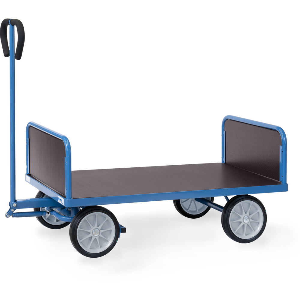 fetra® Hand cart 4021V - 2 axles solid rubber wheels
