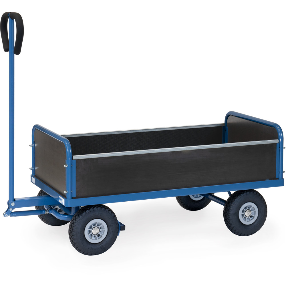 fetra® Hand cart 4052L - 2 axles pneumatic wheels