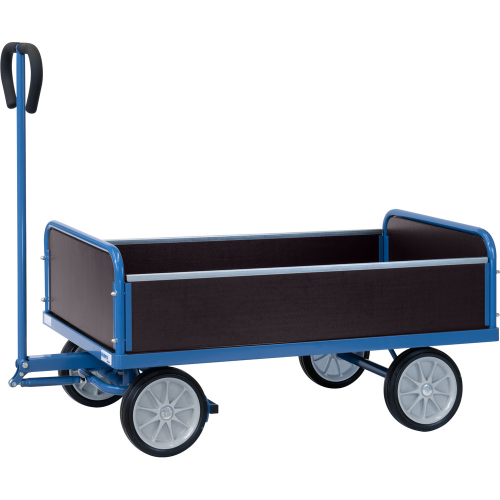 fetra® Hand cart 4052V - 2 axles solid rubber wheels