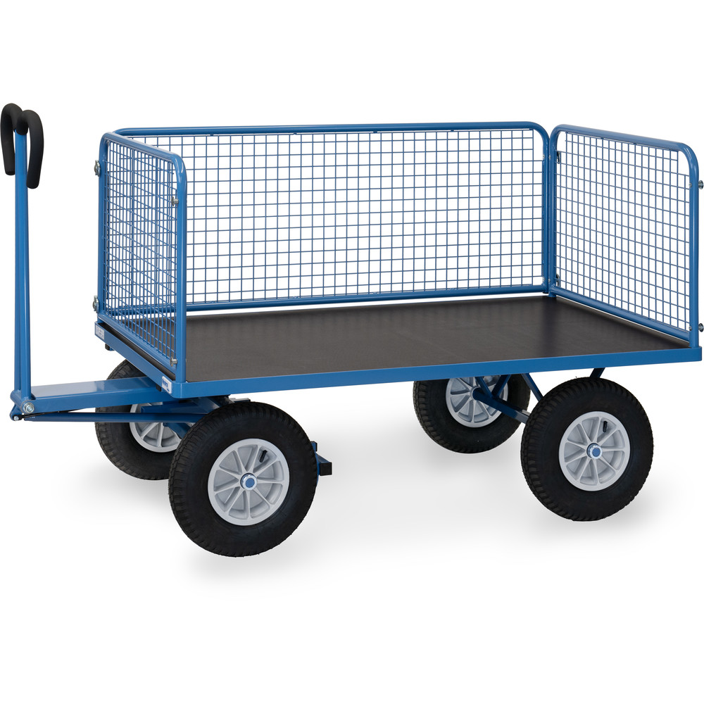 fetra® Handpritschenwagen mit Drahtgitterwänden 6435L
