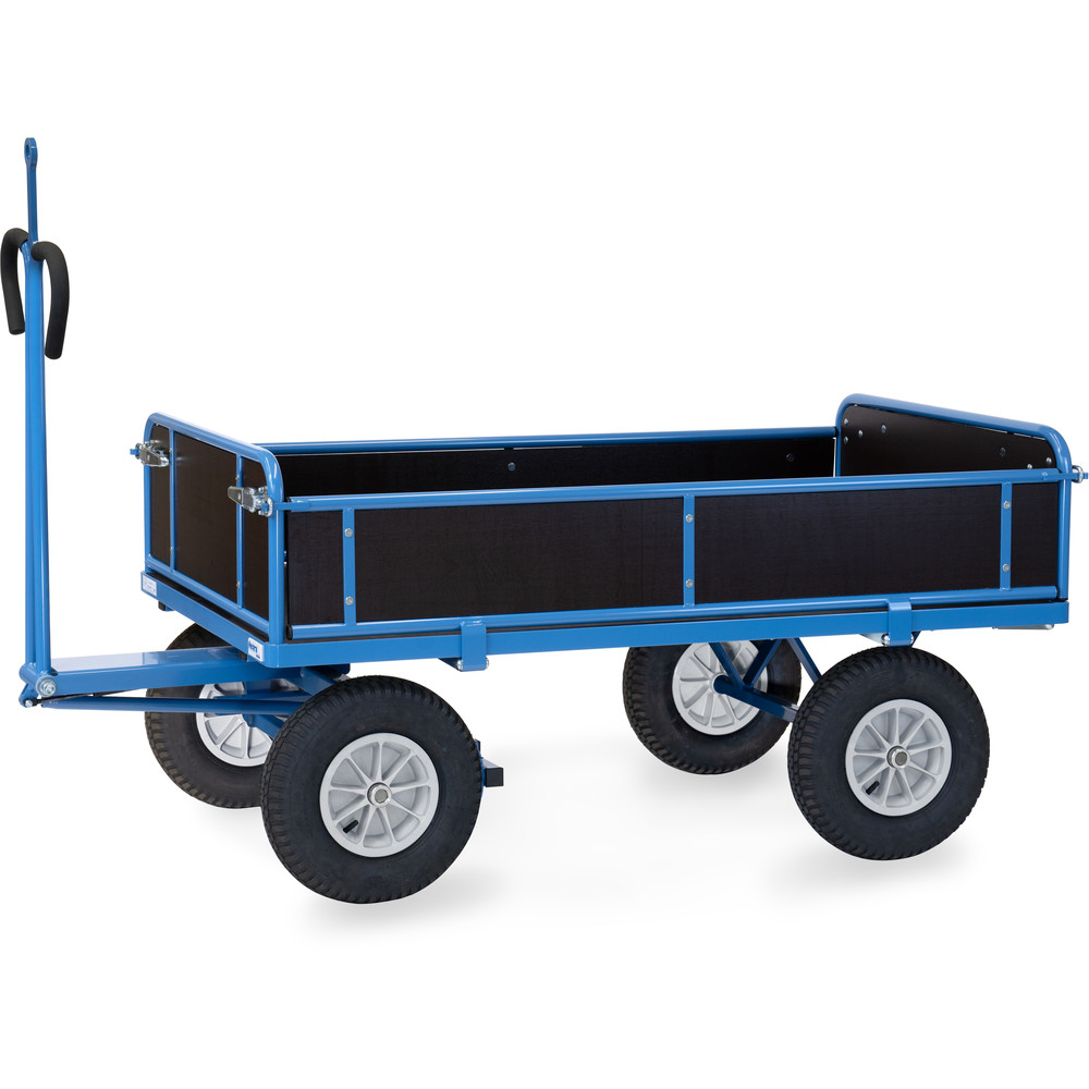 fetra® Handpritschenwagen 6455LZ mit Bordwänden, Zugöse