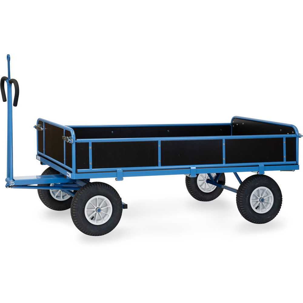 fetra® Handpritschenwagen 6456LZ mit Bordwänden, Zugöse